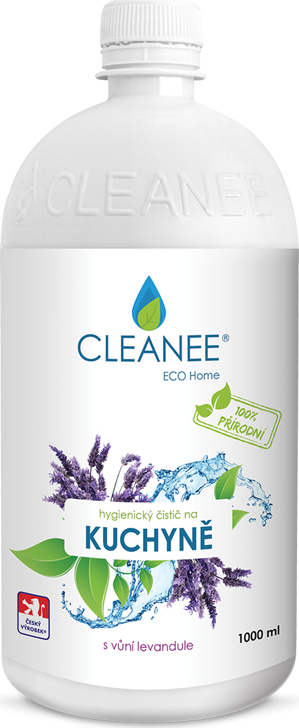 CLEANEE EKO hygienický čistič na kuchyně levandule, 1 l