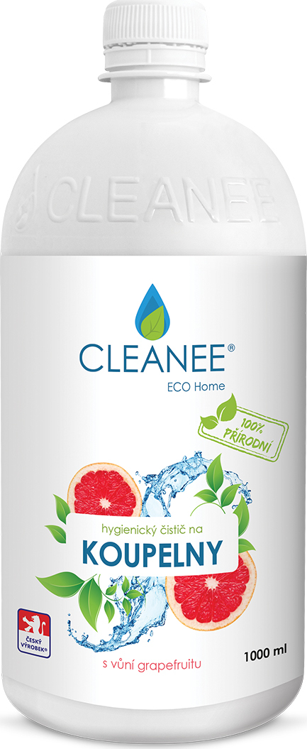 CLEANEE EKO hygienický čistič na KOUPELNY grapefruit, 1L