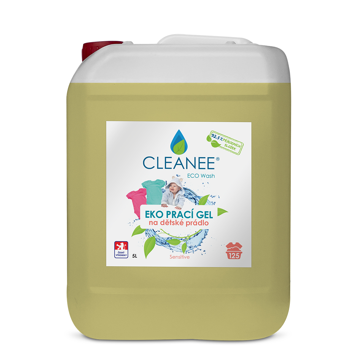 CLEANEE EKO Prací gel na dětské prádlo zero waste, 25 l