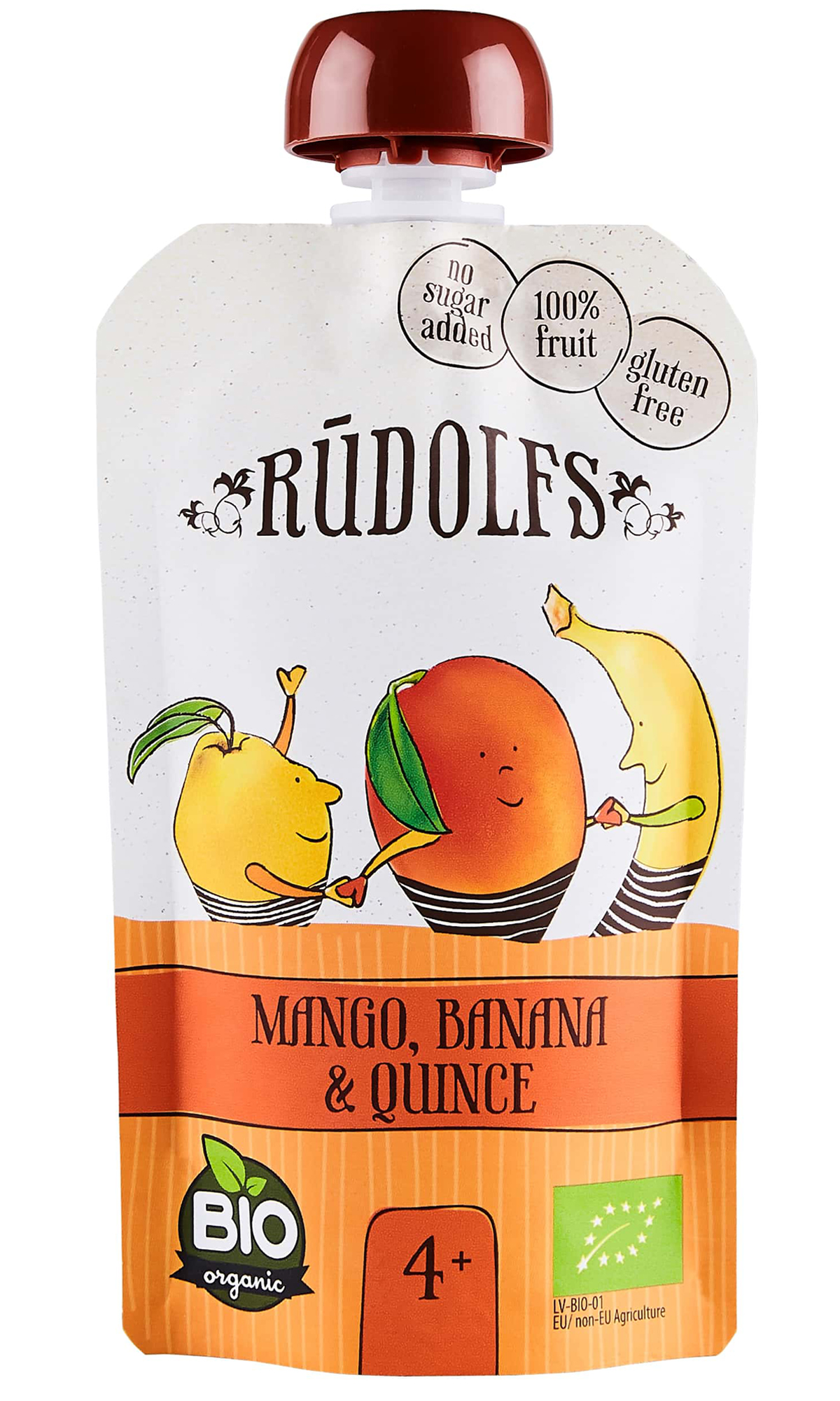 Rudolfs BIO kapsička Mango, banán a kdoule, 110 g