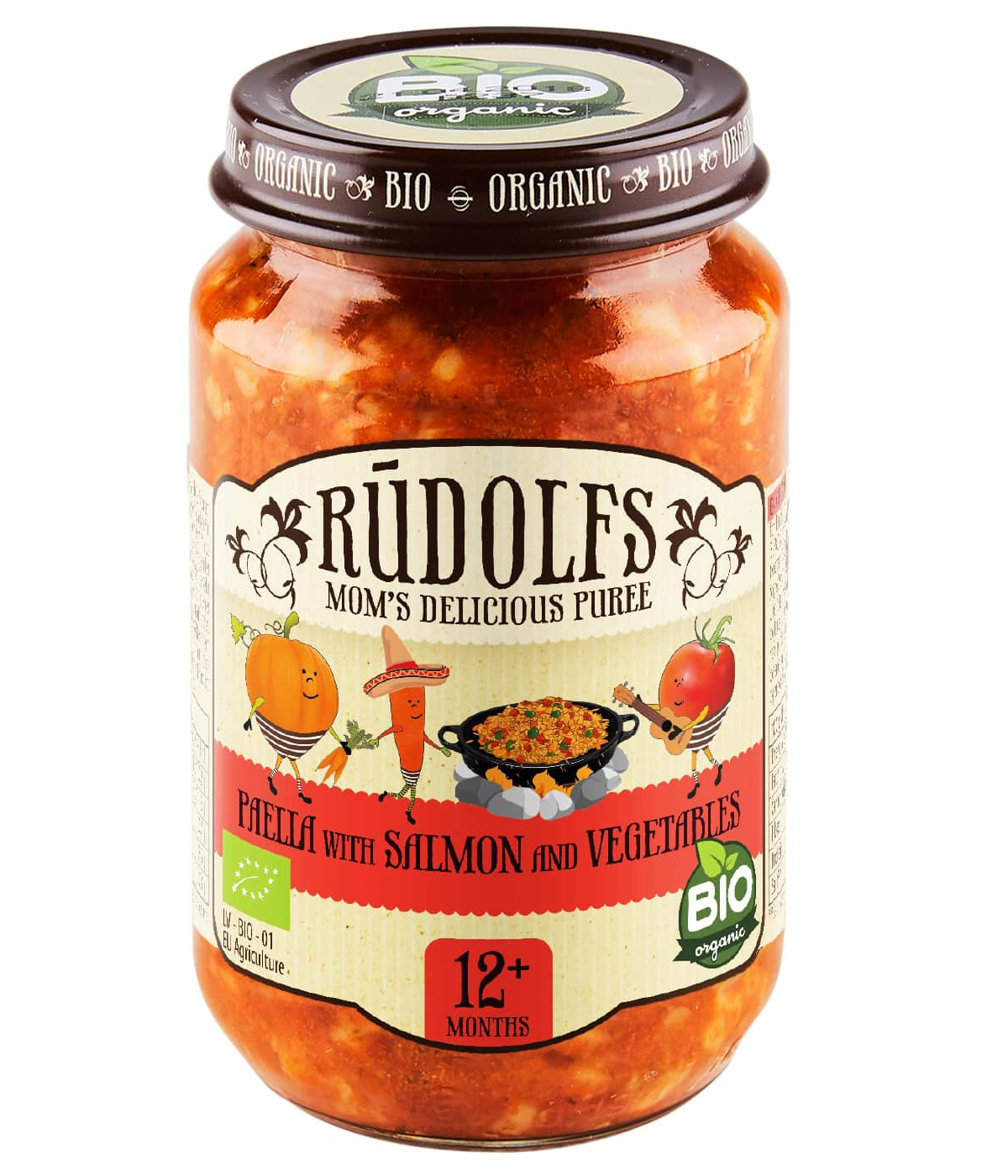 Rudolfs BIO Paella s lososem a zeleninou, 190 g