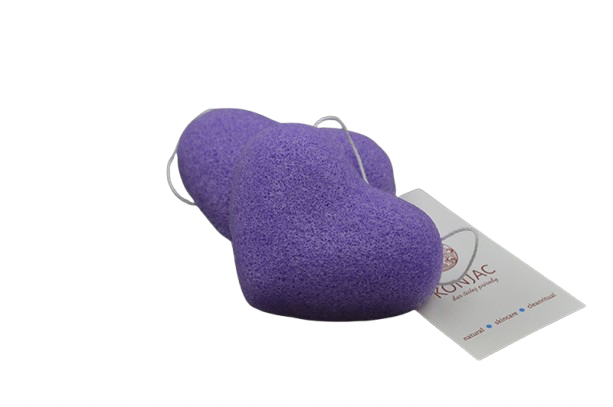 Konjac Konjaková houbička s extraktem z borůvek, 1 ks Tvar: Srdíčko