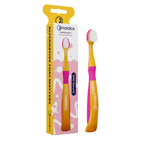 Nordics Oral Care Dětský zubní kartáček od 3+ let Soft 9240 štětin oranžová mořská panna