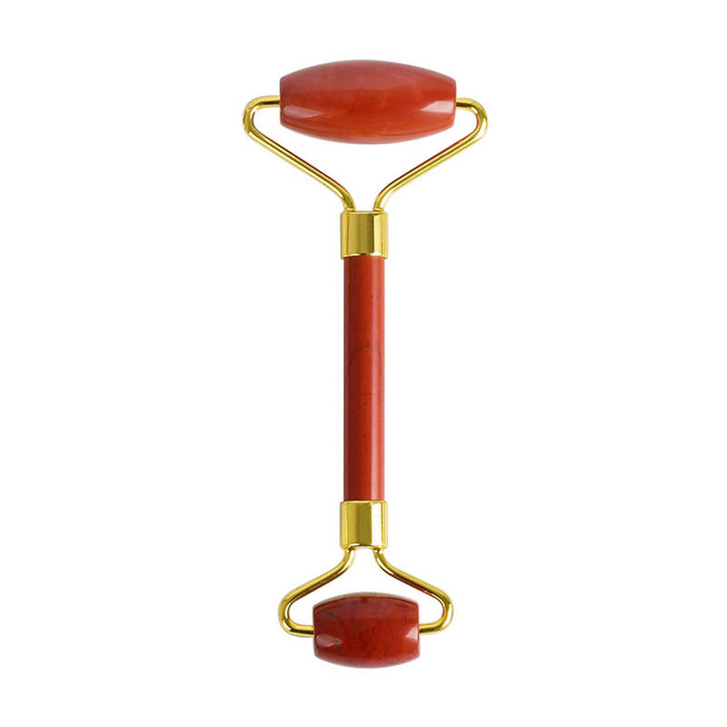 Venoc Masážní roller na obličej z červeného jadeitu