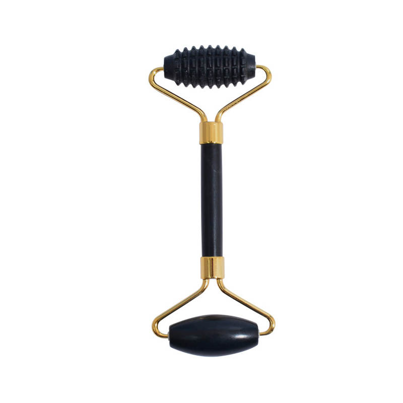 Venoc Akupresurní jadeitový černý bian masážní roller na obličej