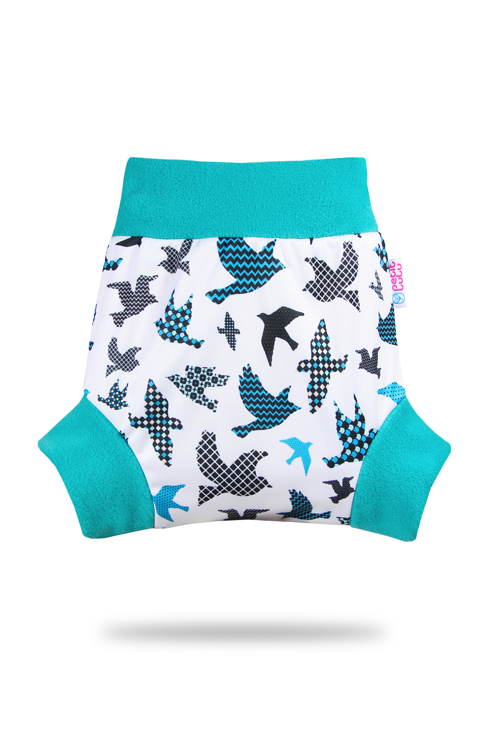 Petit Lulu s.r.o. Tyrkysoví ptáčci - pull-up svrchní kalhotky - M