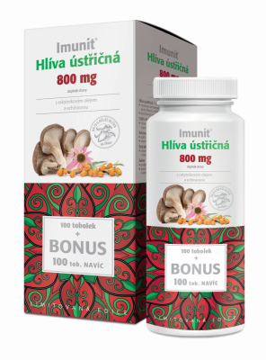 IMUNIT Hlíva ústřičná 800 mg s rakytníkem a echinaceou, 100+100 tobolek