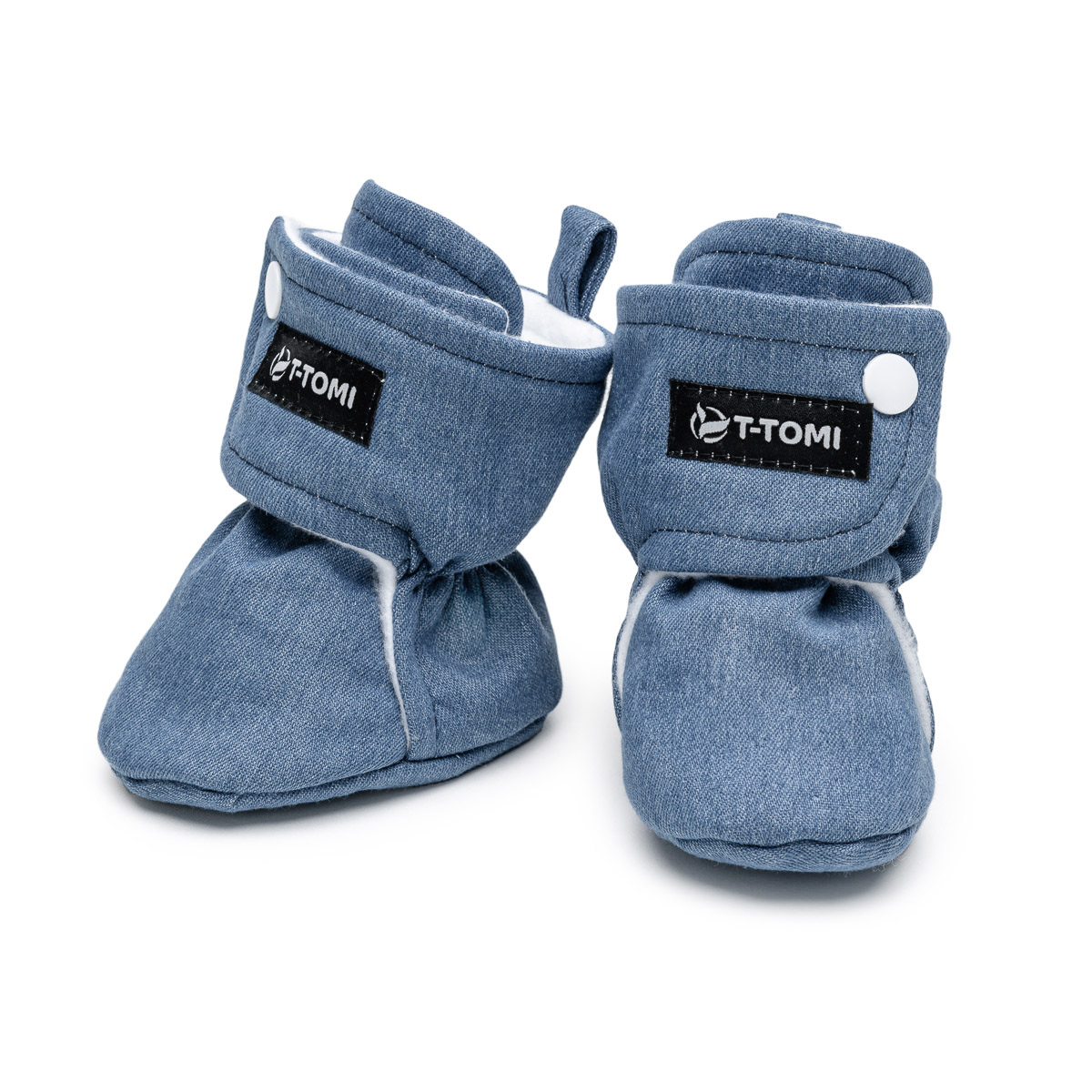 T-TOMI Capáčky Washed DENIM (3-6 měsíců)