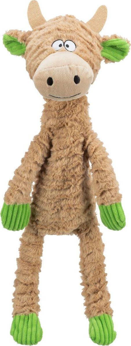 TRIXIE Plyšová kravička s vnitřním lanem, 50 cm, plyš/lano