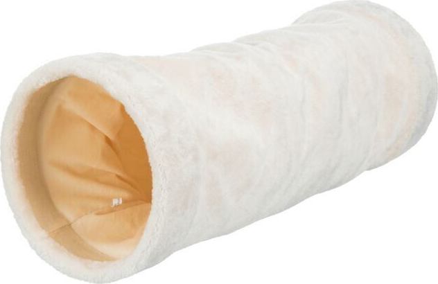 Plyšový tunel pro kočky  - béžový 22/60cm