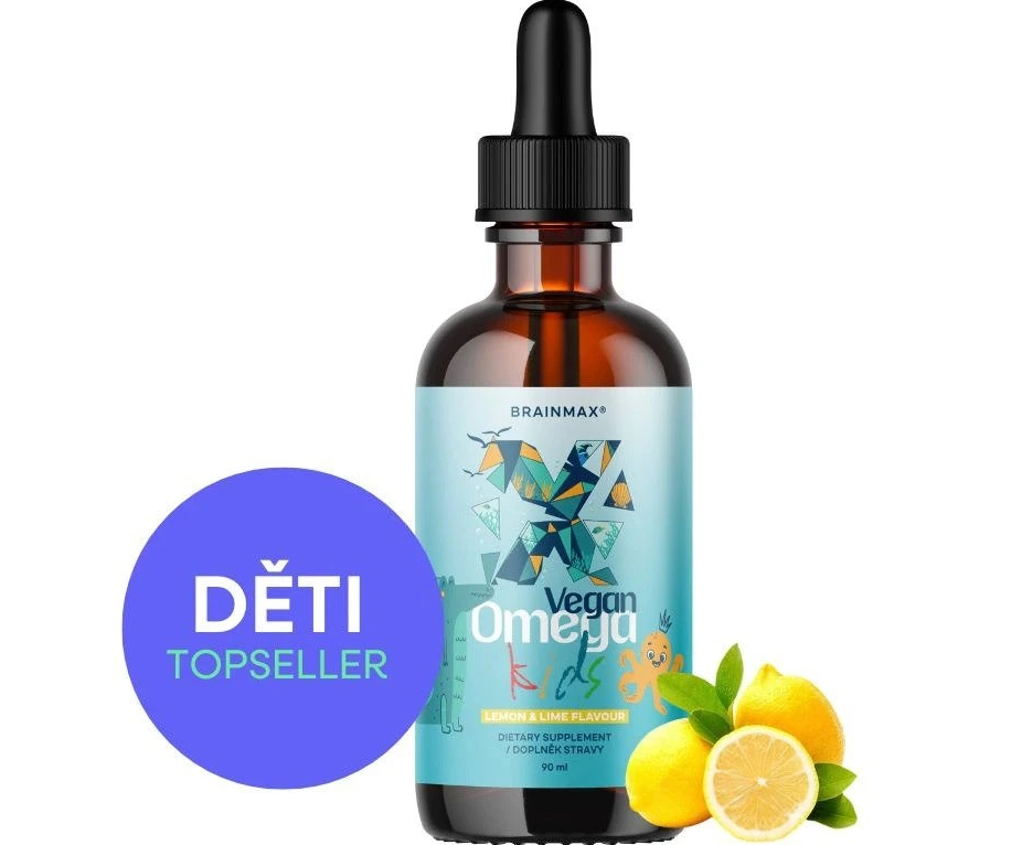 BrainMax Vegan Omega Kids omega-3 pro děti 90 ml