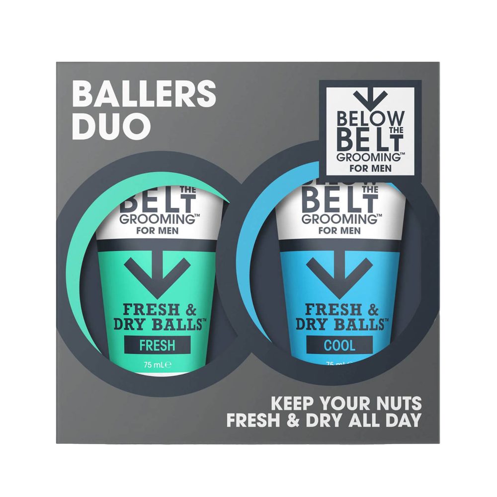 Below The Belt Grooming Dárková sada pro pánské podpalubí Below The Belt — Ballers Duo Gift Set