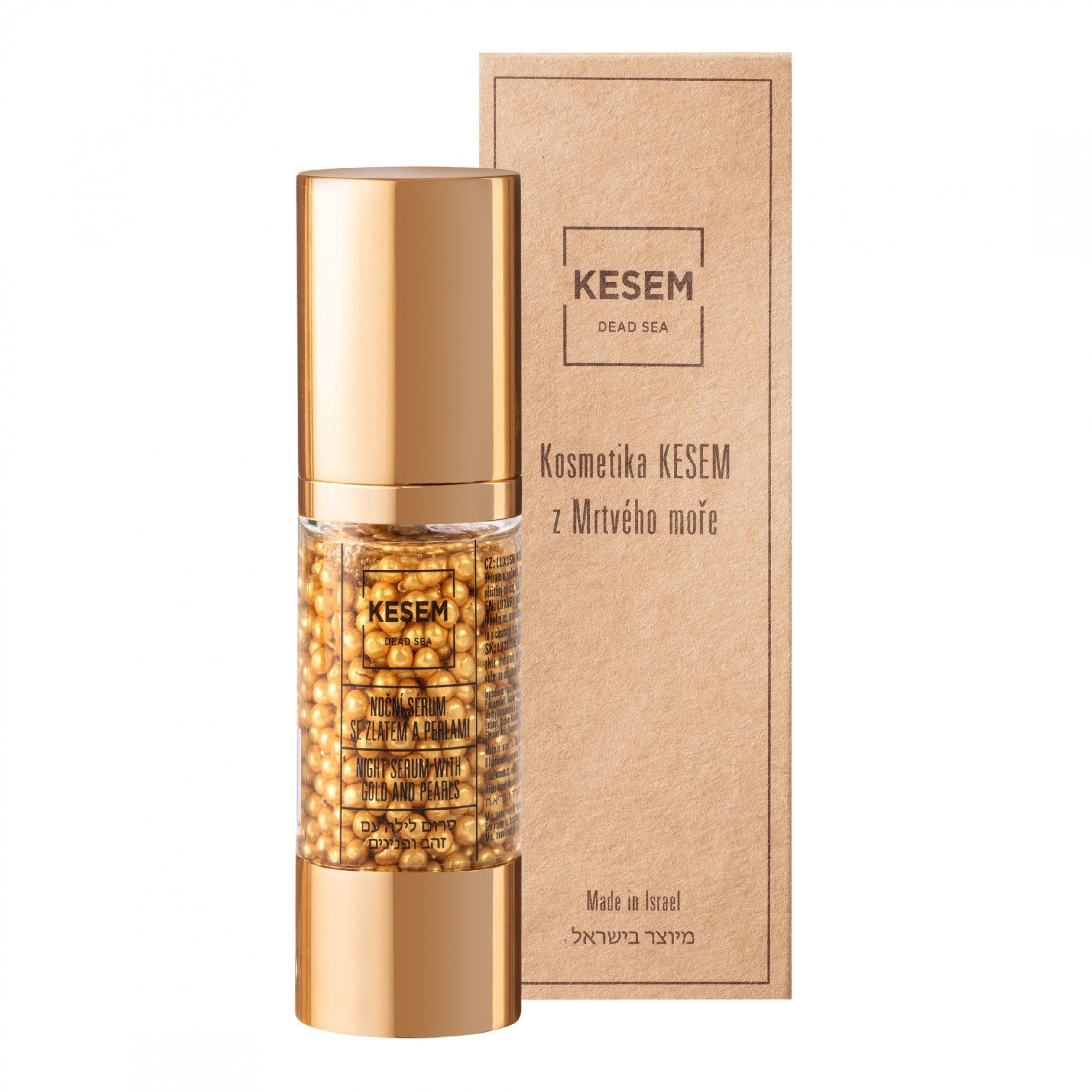 KESEM Dead sea Noční sérum se zlatem a perlami, 30 ml