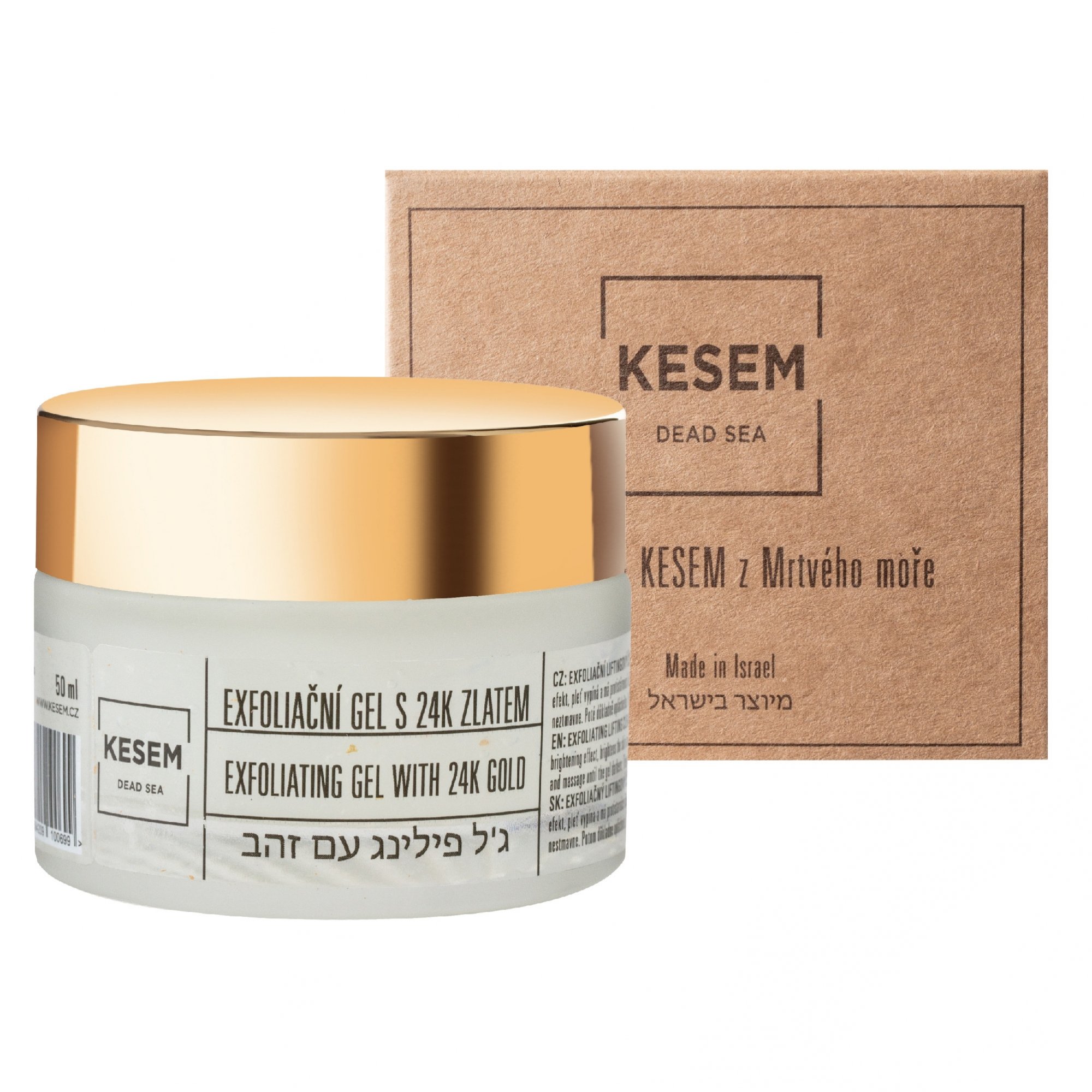 KESEM Dead sea Exfoliační gel s 24K zlatem, 50 ml
