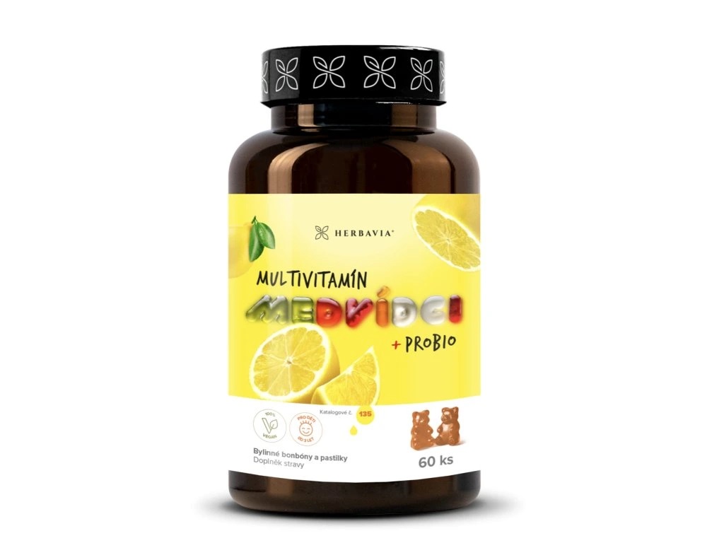 Herbavia Multivitamín medvídci + probio, 60 ks