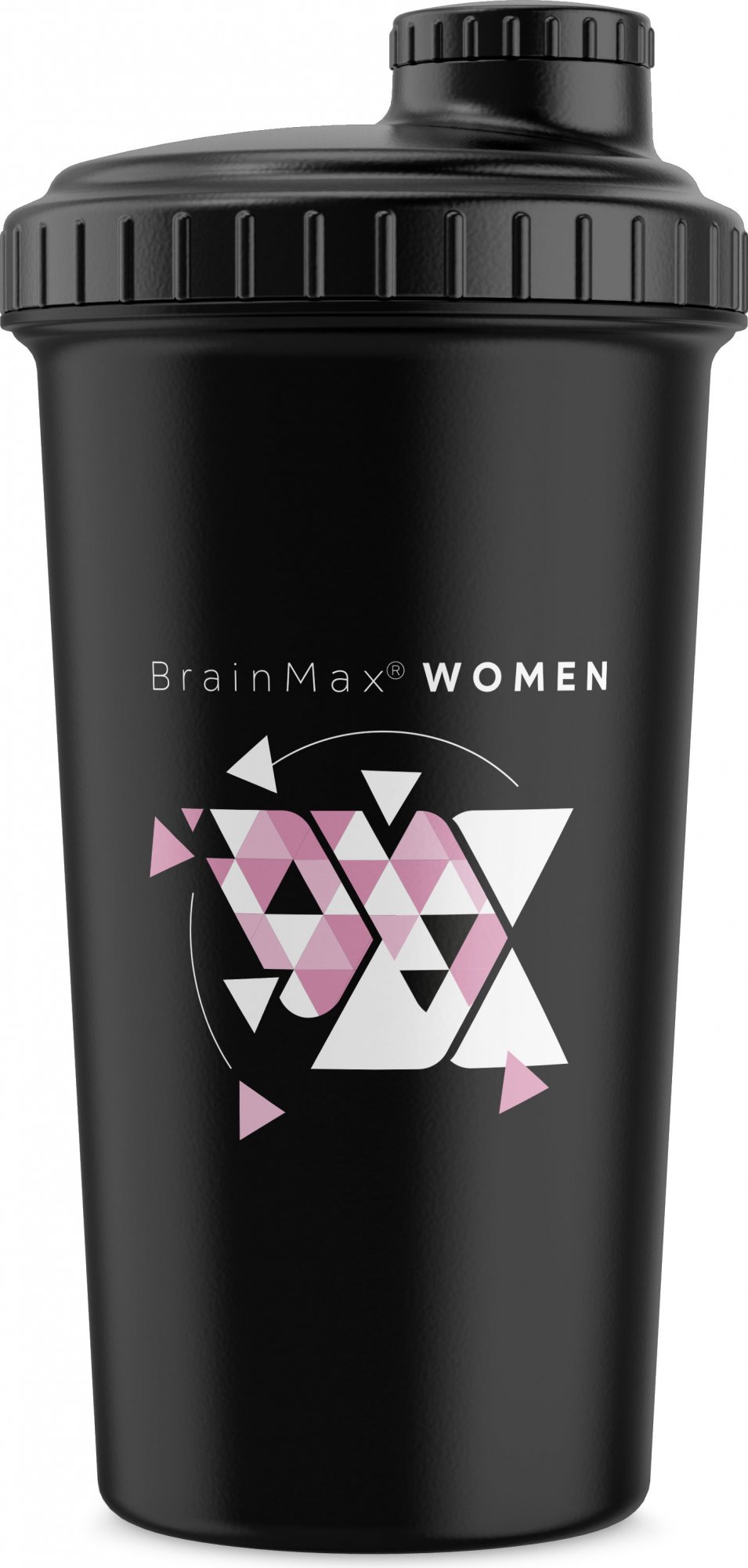 BrainMax Women plastový shaker (šejkr) černý, 700 ml
