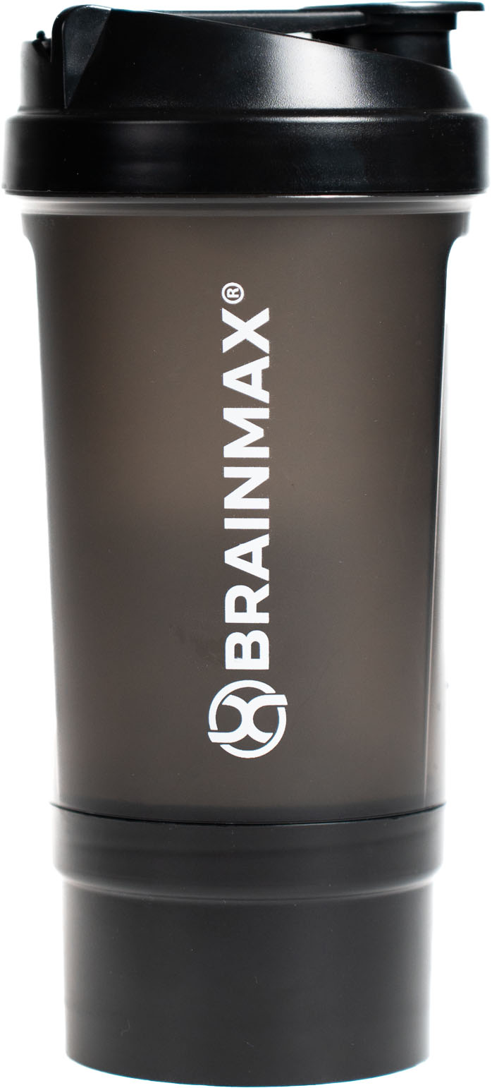 BrainMax vícedílný plastový shaker (šejkr) černý, 700 ml