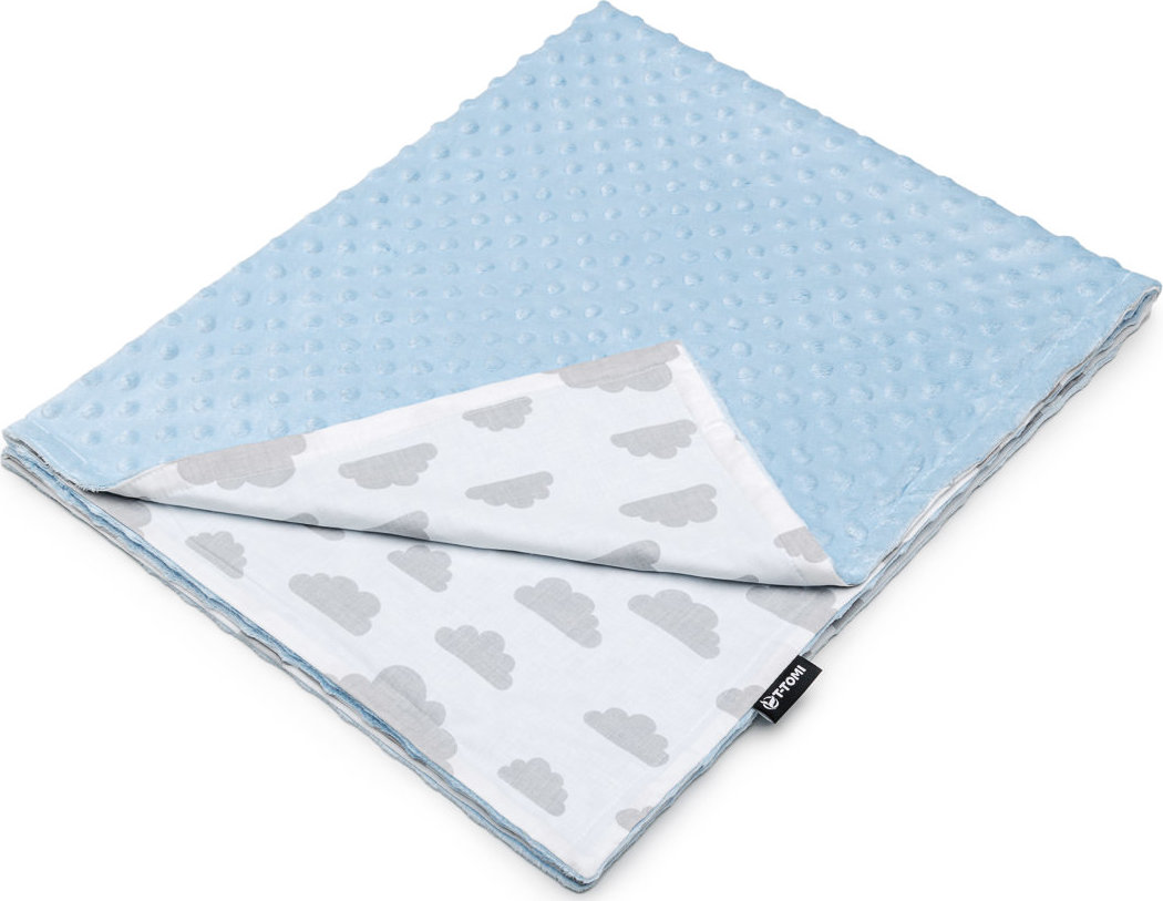 T-TOMI MINKY Přikrývka Grey clouds,  80 x 100 cm