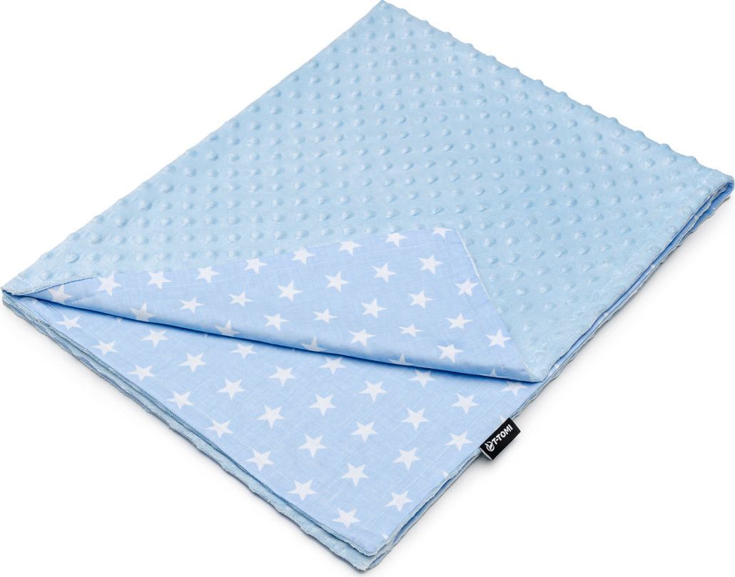 T-TOMI MINKY Přikrývka Blue stars,  80 x 100 cm