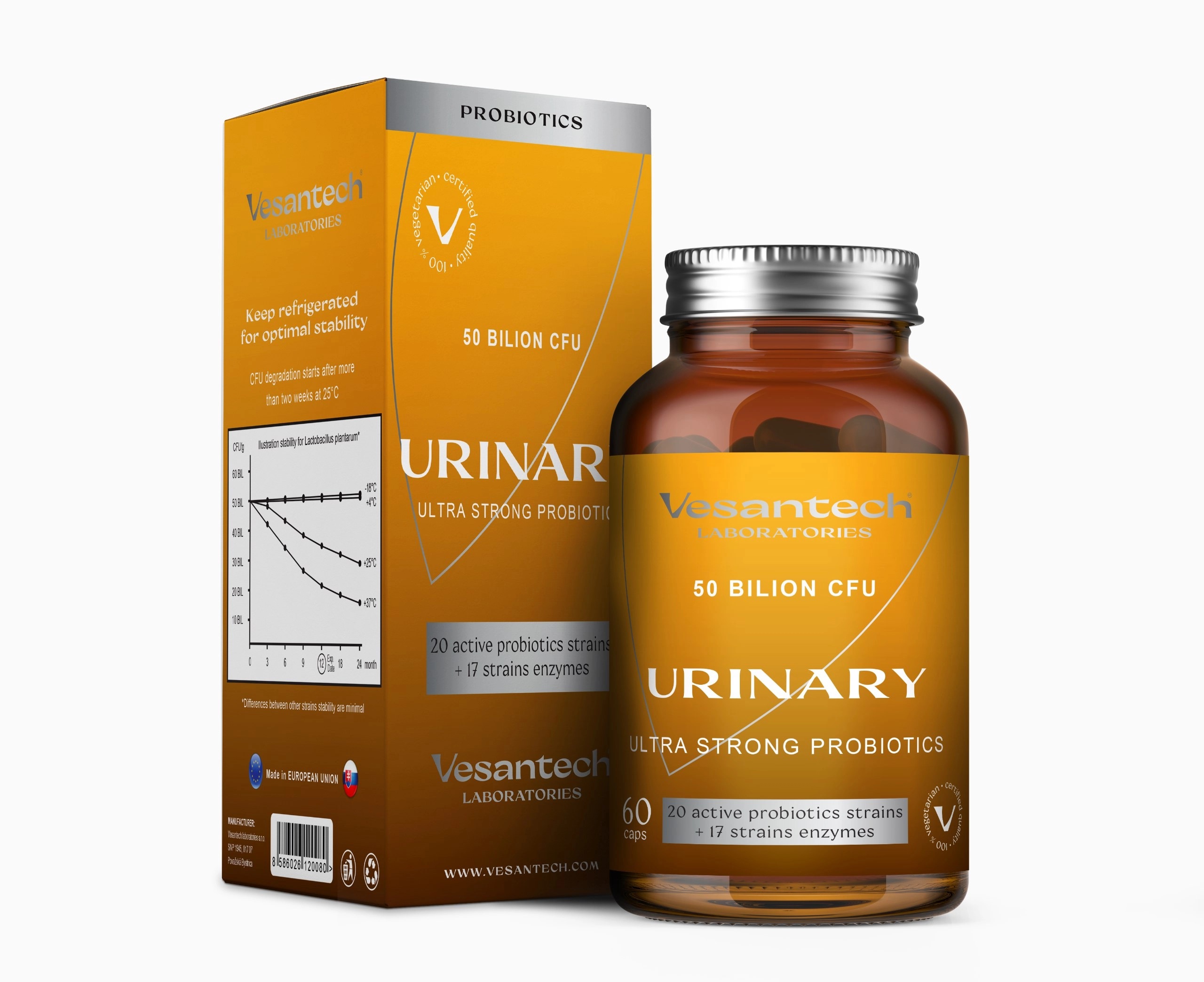 Vesantech Laboratories Probiotika Urinary, 60 kapslí