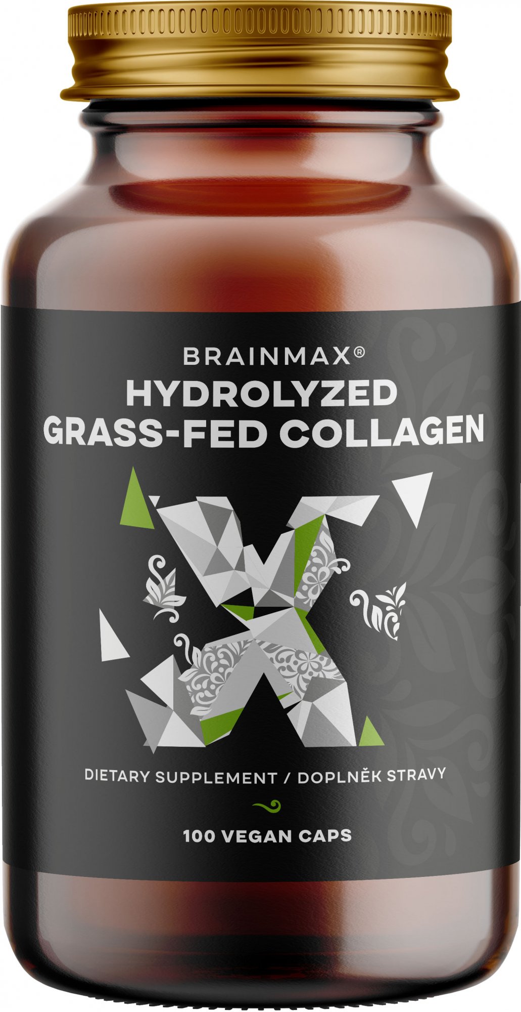 BrainMax Hydrolyzovaný GrassFed Collagen 600 mg, 100 kapslí