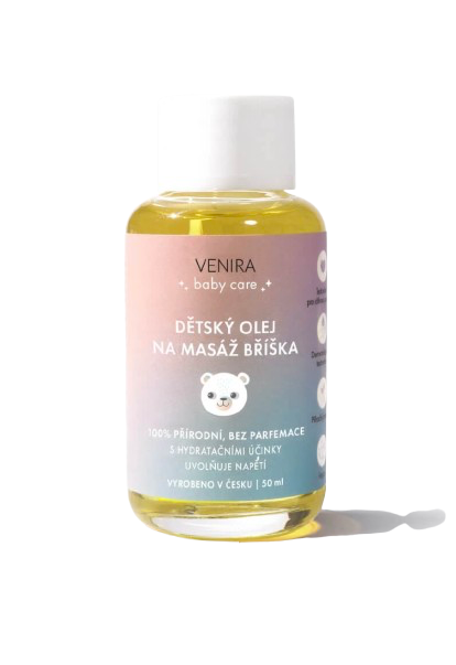 VENIRA dětský olej na masáž bříška, 50 ml