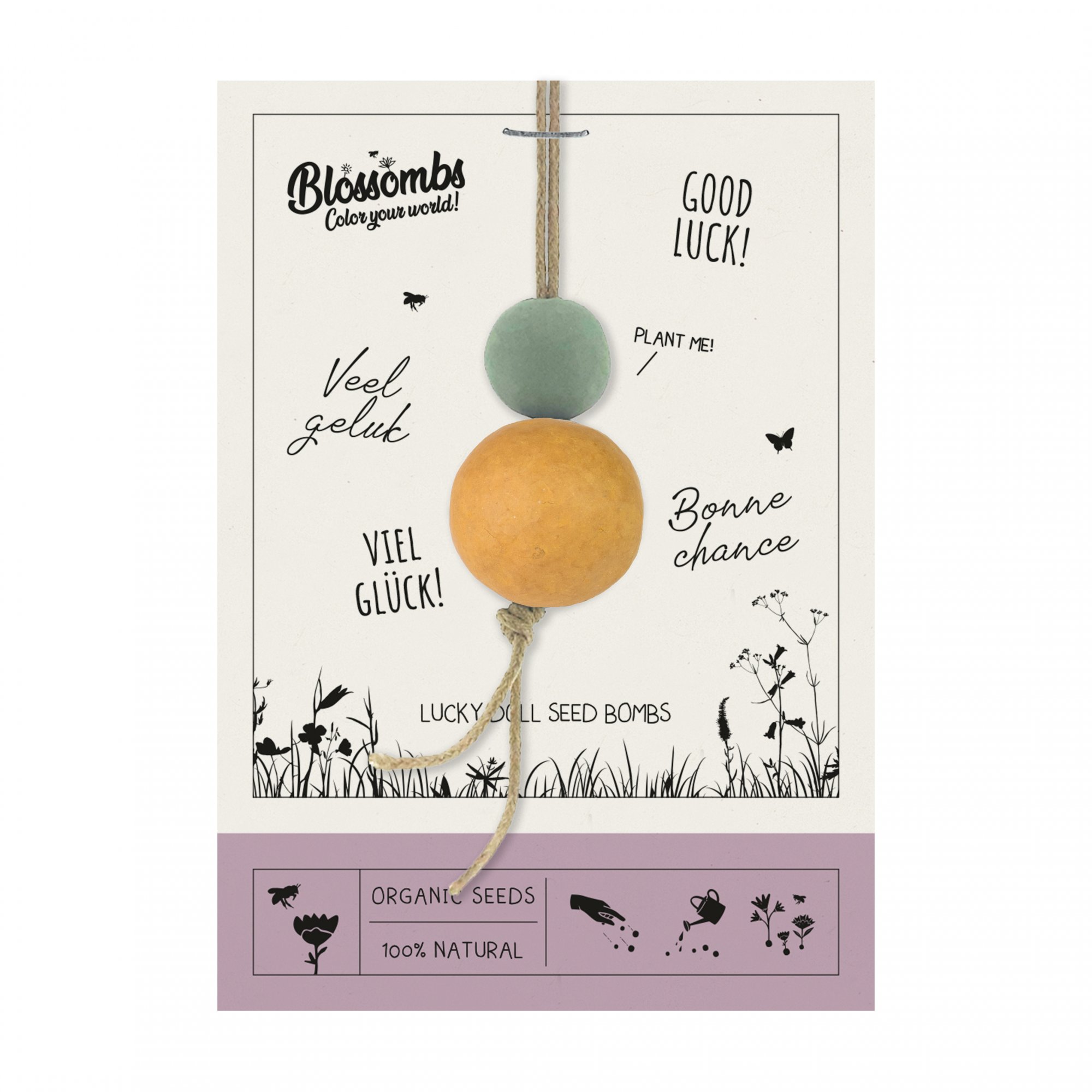 Blossombs Semínkové bomby Panenka pro štěstí, 2 ks
