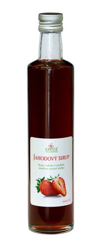 GREŠÍK Sirup Jahodový, 0,5 l