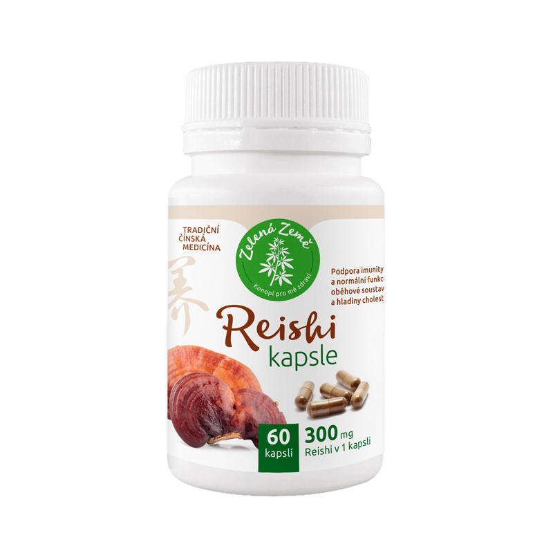 Zelená Země Reishi kapsle, 60 ks