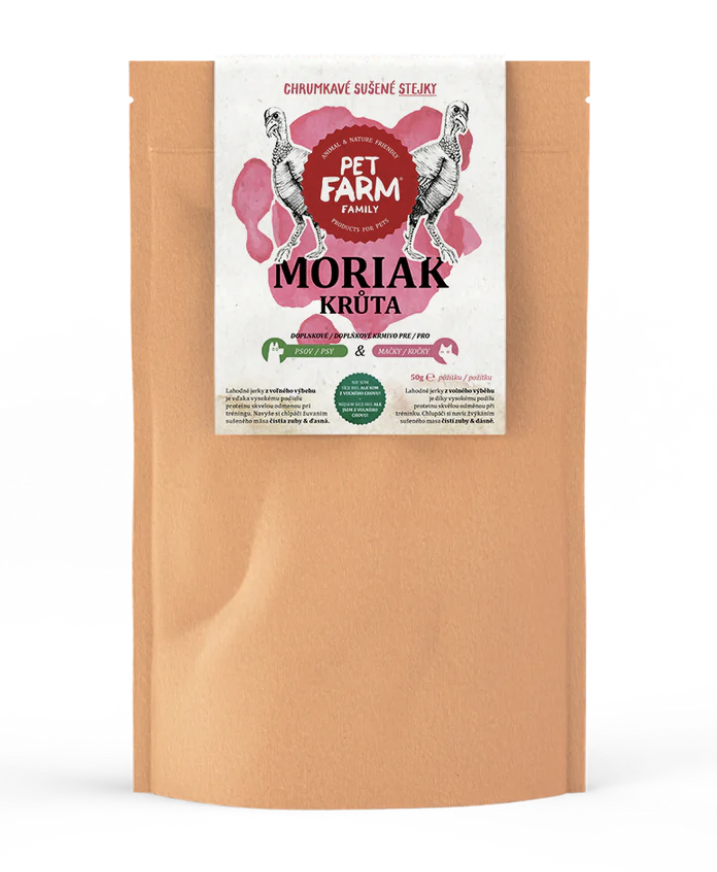 Pet Farm Family Pet Farm Moriak Sušený stejk, 50 g