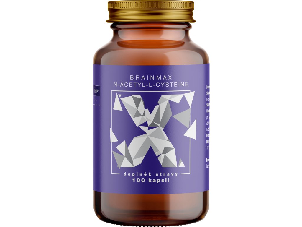 BrainMax N-Acetyl-L-Cysteine, NAC 950 mg, 100 rostlinných kapslí