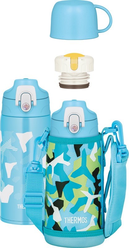 Thermos Dětská termoska s dvěma uzávěry tyrkysová, 0,6 l