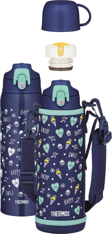 Thermos Dětská termoska s dvěma uzávěry modrá, 1 l