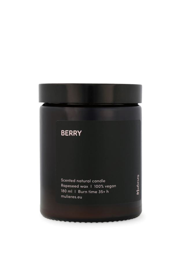 Mulieres Vonná svíčka ve skle Lesní ovoce, 180 ml