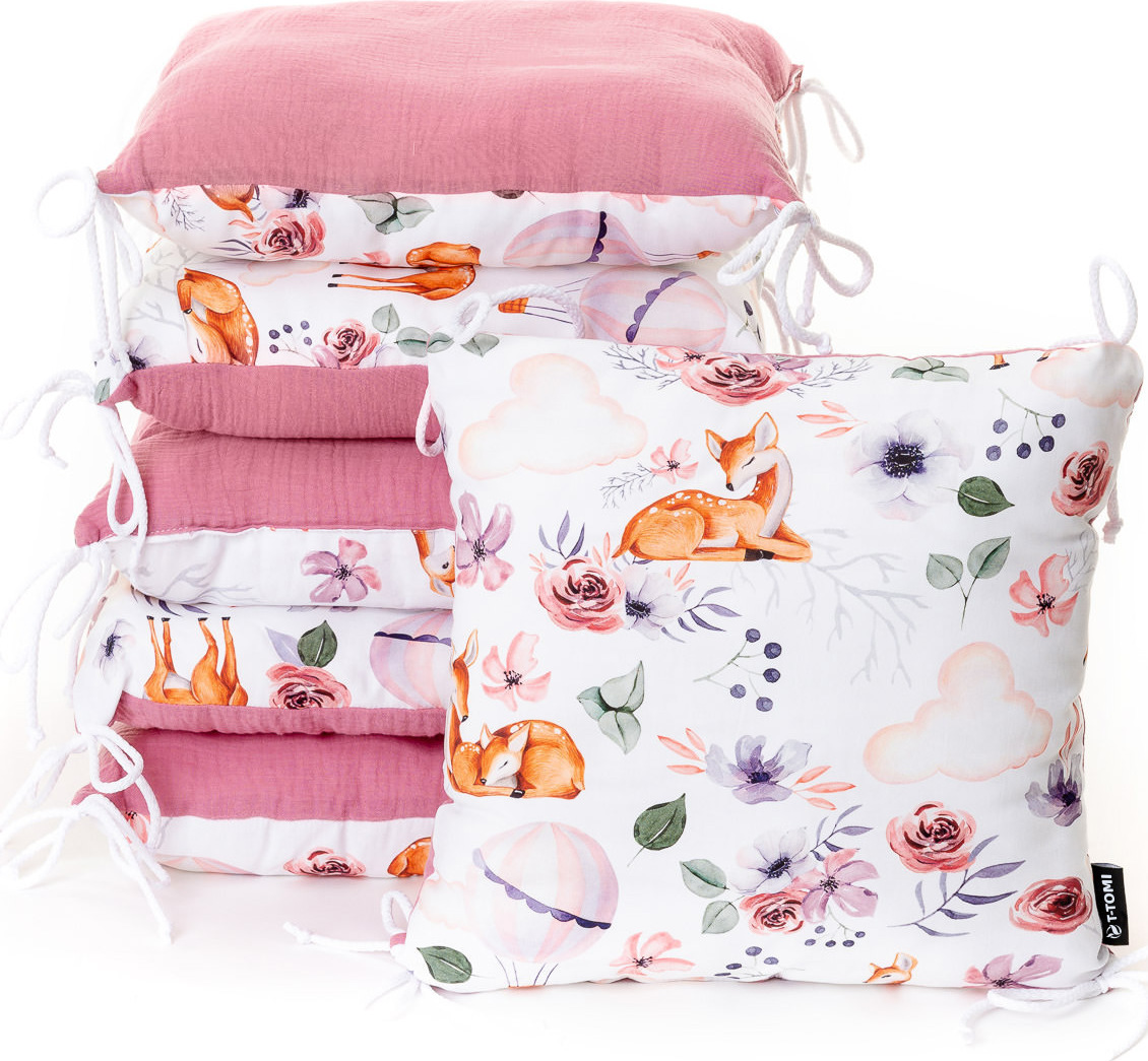 T-TOMI Polštářkový mantinel Nature, 6ks