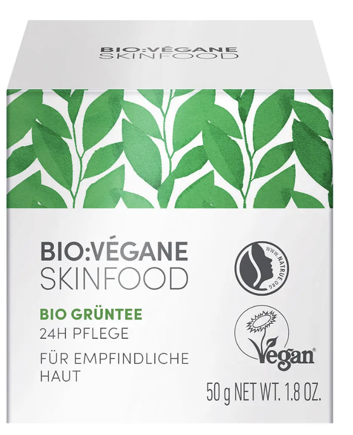 BIO:VÉGANE Organický pleťový krém Green Tea 24H CARE, 50 ml