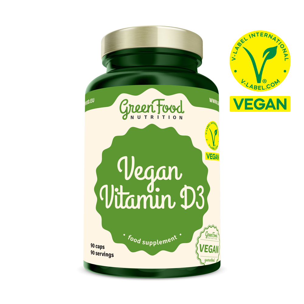 GreenFood Vegan Vitamin D3 90 kapslí