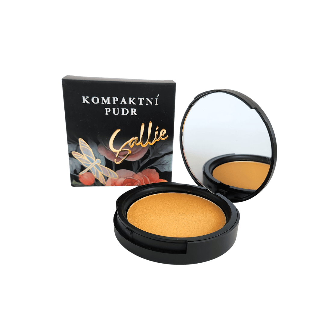 Sallie Kompaktní pudr Zlatá béžová, 10 g