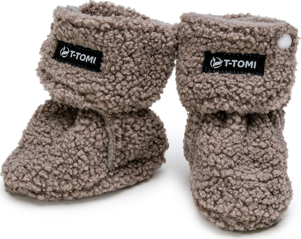 T-TOMI Capáčky TEDDY Grey (9-12 měsíců) WARM