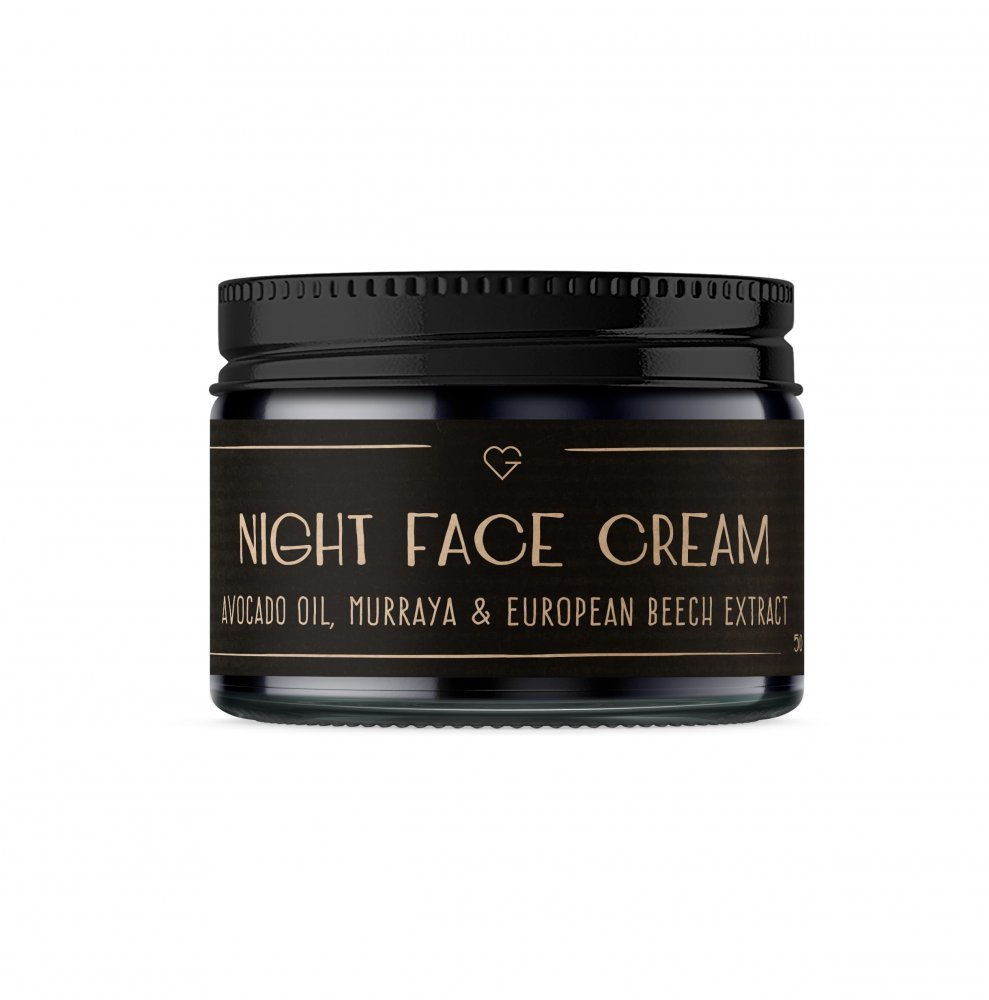 GOODIE Night Face Cream - Noční krém s avokádovým olejem, muraja a extraktem z buku lesního, 50 ml
