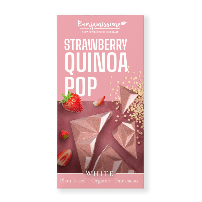 Benjamissimo Čokoláda Jahody a Quinoa,70g, Bio