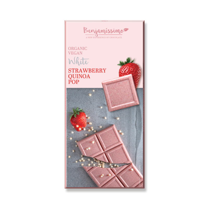 Benjamissimo Čokoláda Jahody a Quinoa,70g, Bio
