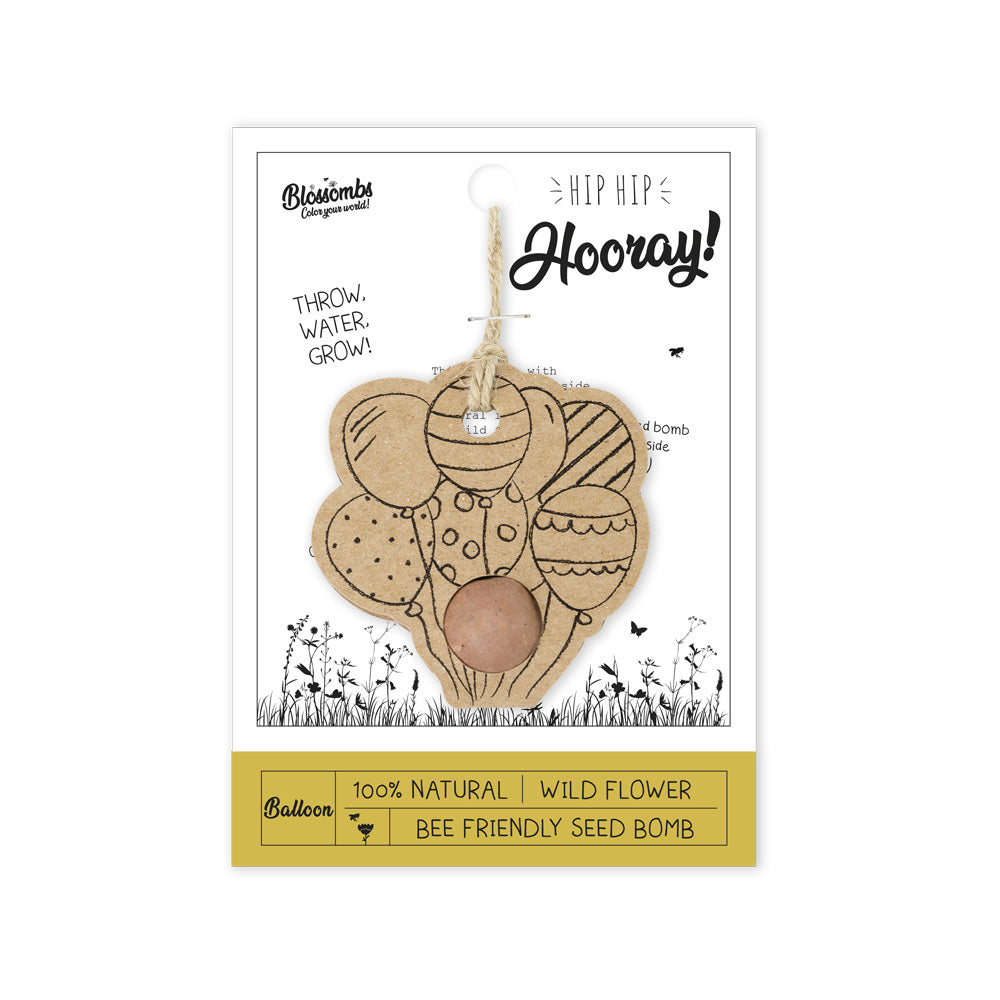 Blossombs Semínková bomba "Hip hip hurá" Balónky, 1 ks