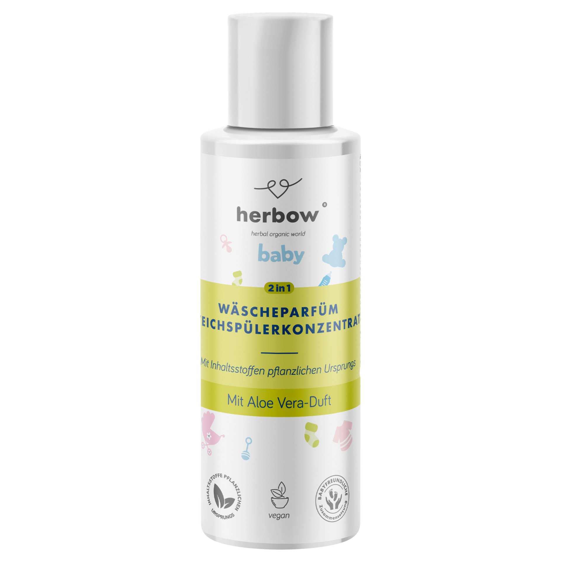 Herbow Koncentrovaná aviváž s parfémem 2v1 BABY ALOE VERA, 200 ml, 40PD