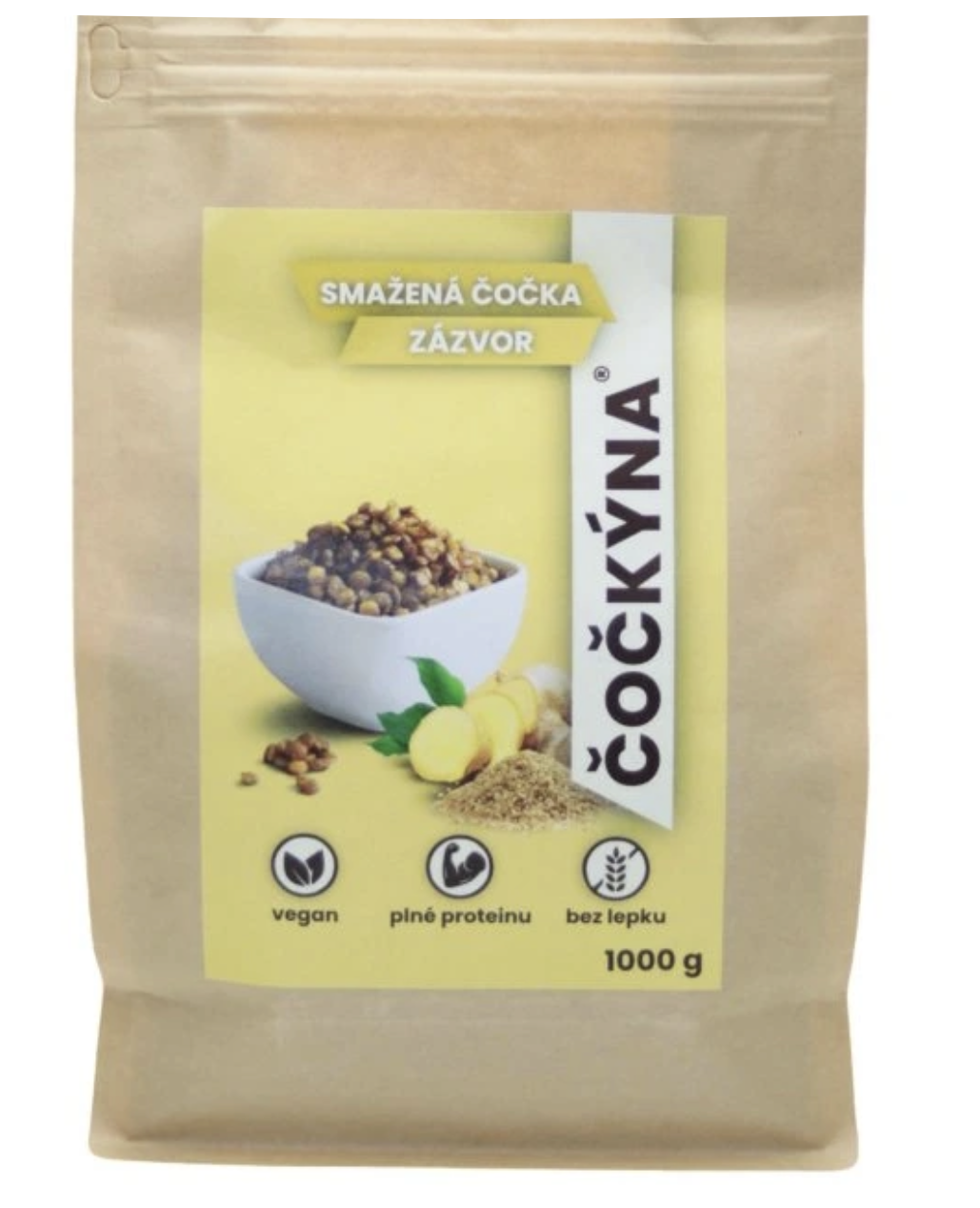 ČOČKÝNA Smažená sladká čočka Zázvor Hmotnost: 1 kg