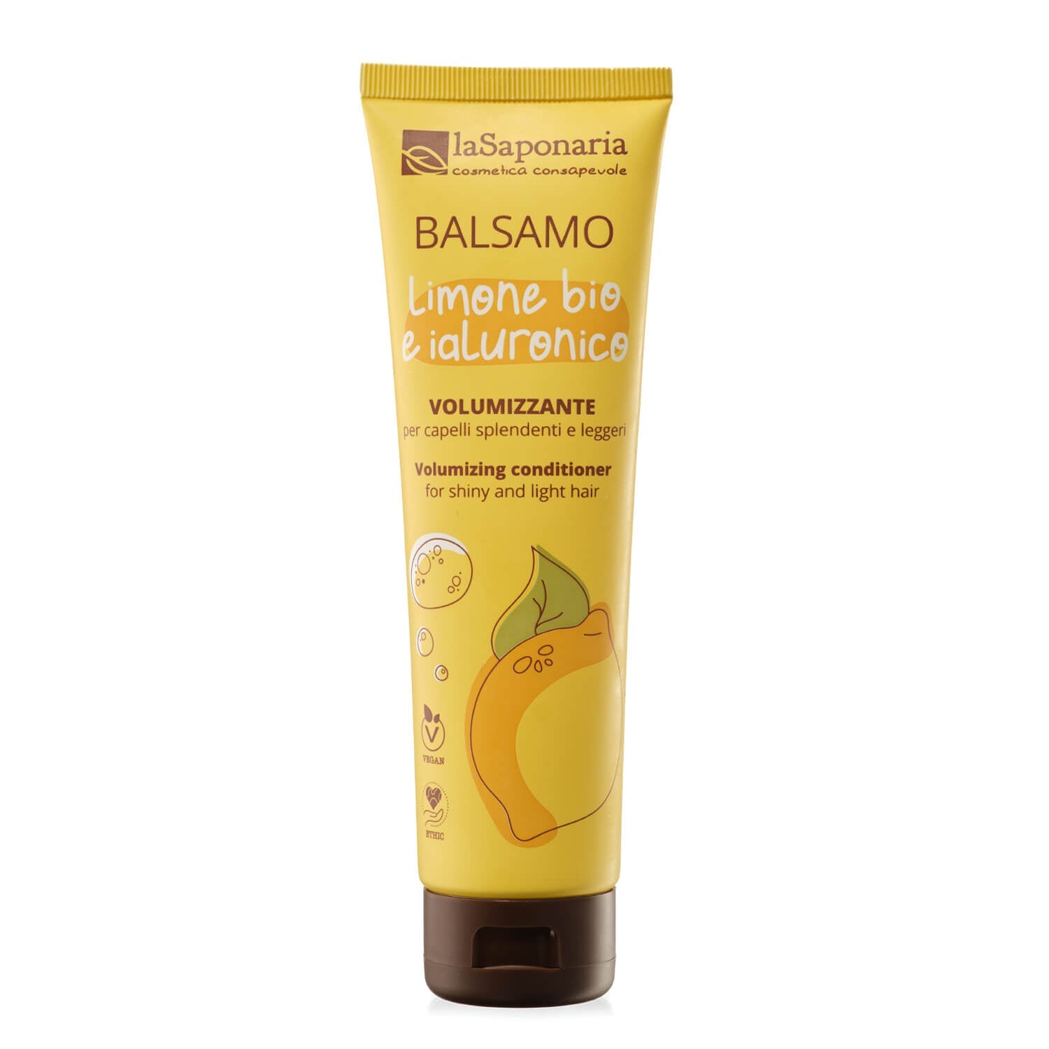 laSaponaria Lehký kondicionér pro objem vlasů s citronem a kyselinou hyaluronovou, 150 ml