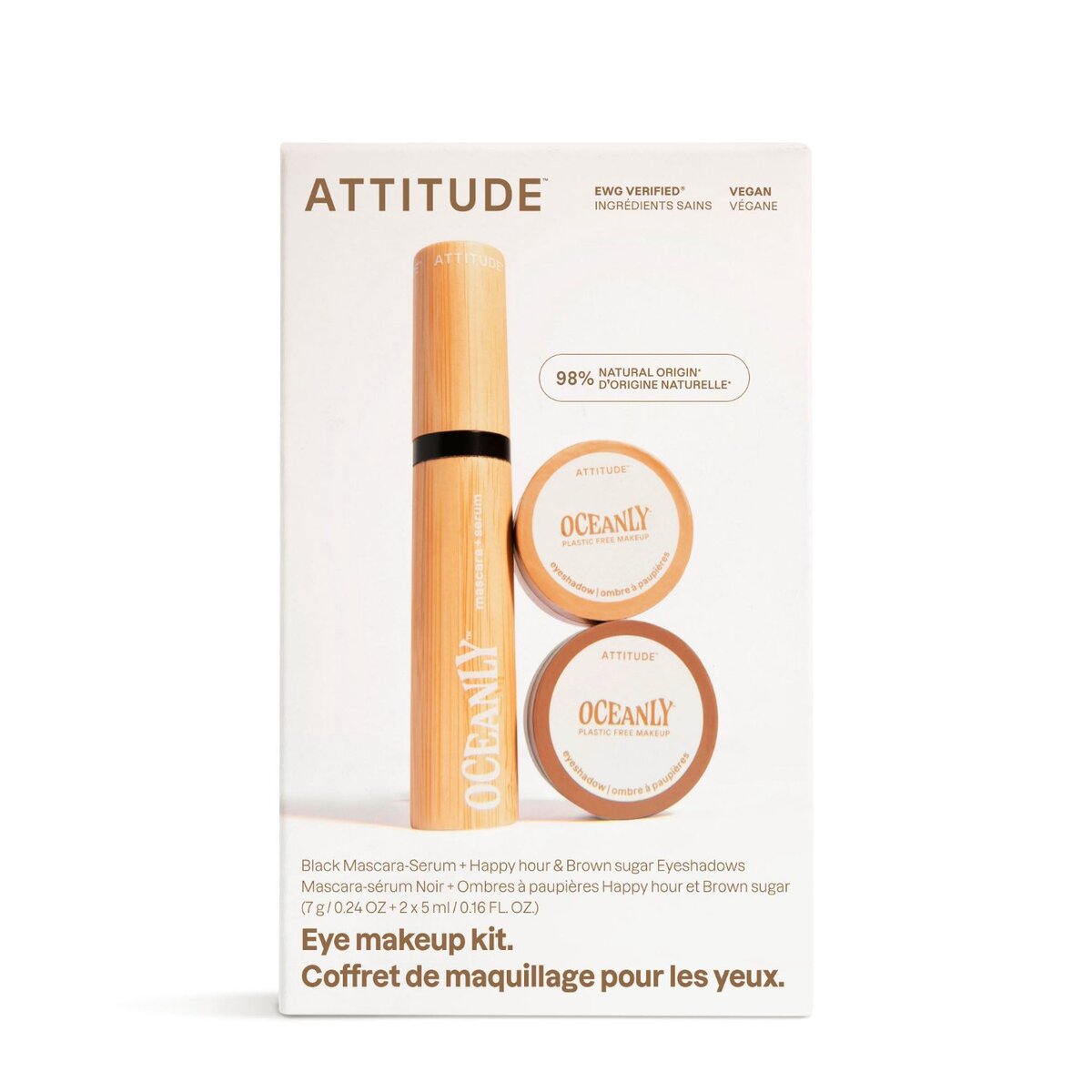 ATTITUDE Oceanly Set na líčení očí Brown