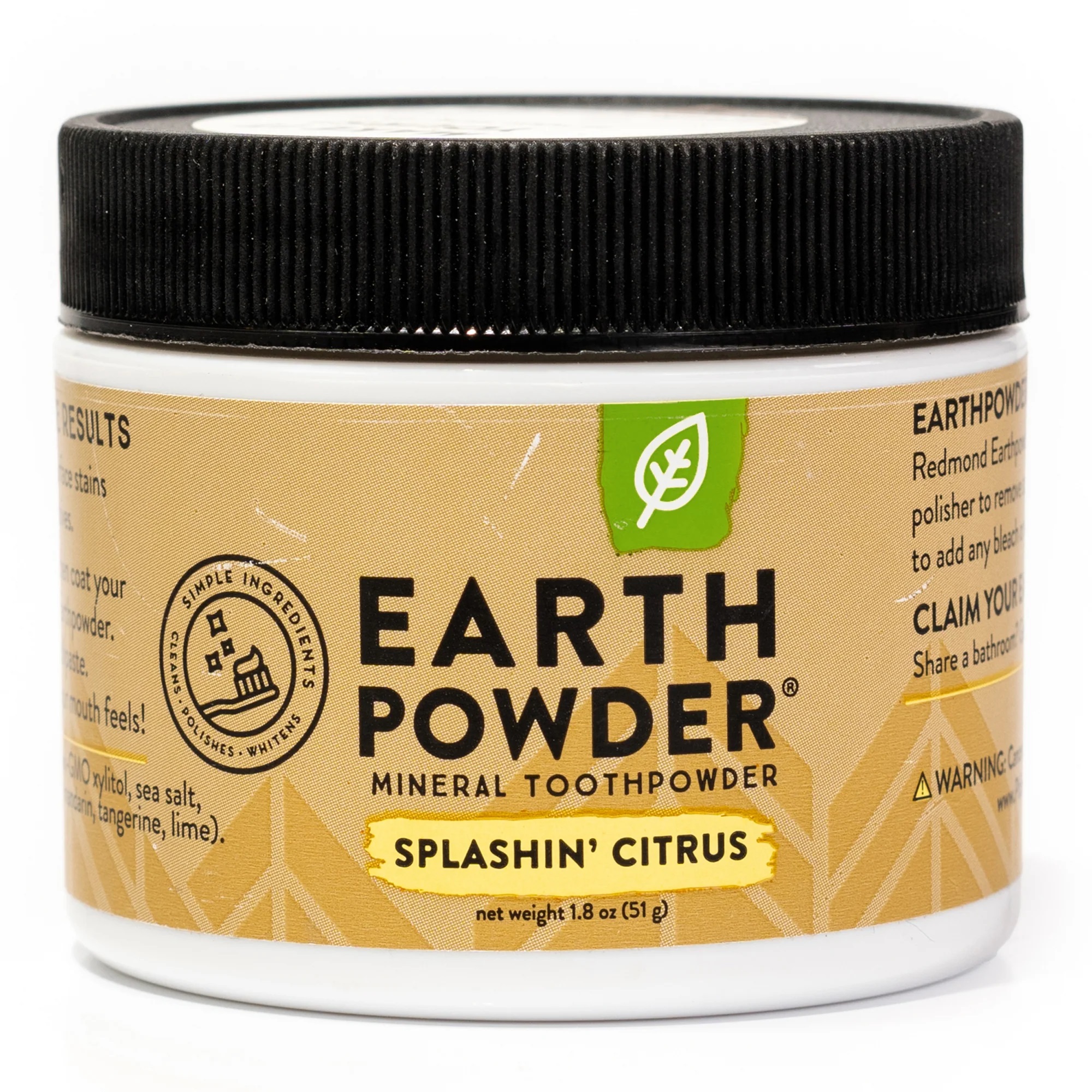 Redmond EarthPowder Zubní prášek Splashin Citrus, 51g