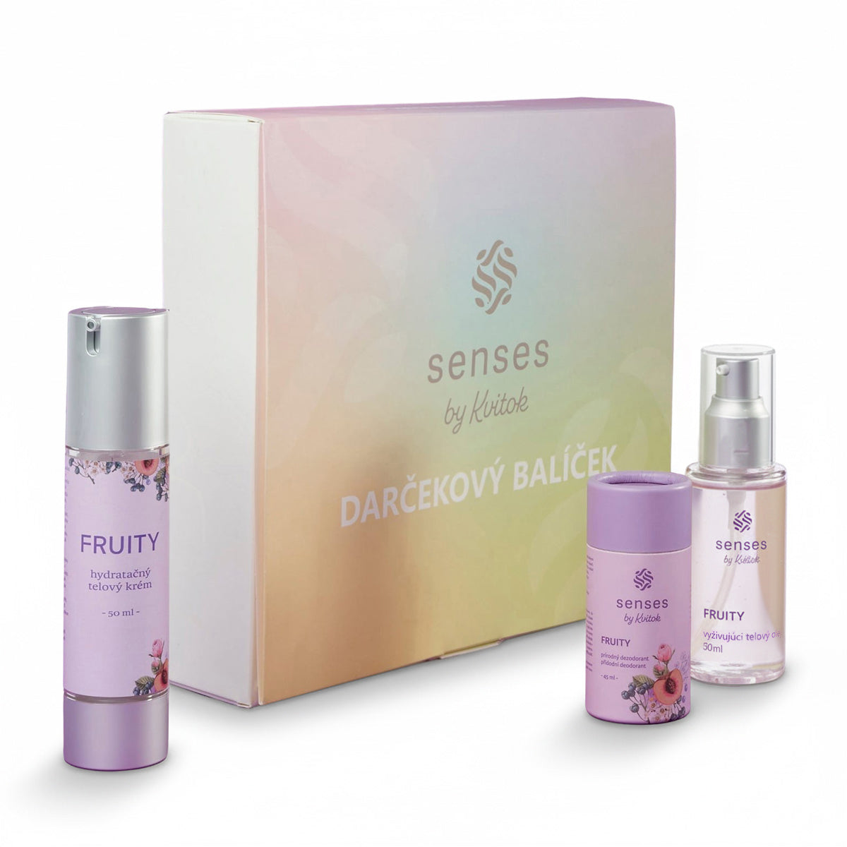 Kvitok Senses Dárková sada Fruity šlehané máslo a tuhý deodorant