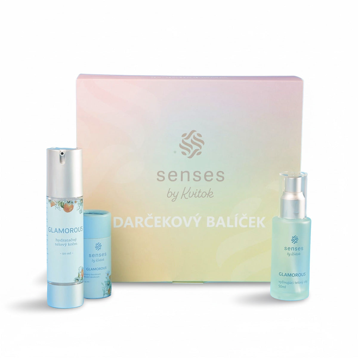 Kvitok Senses Dárková sada Glamorous - šlehané máslo a tuhý deodorant